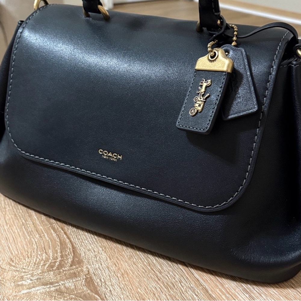 Coach Slouchy Rogue Top Handle Bag Black - Picture 2 of 11